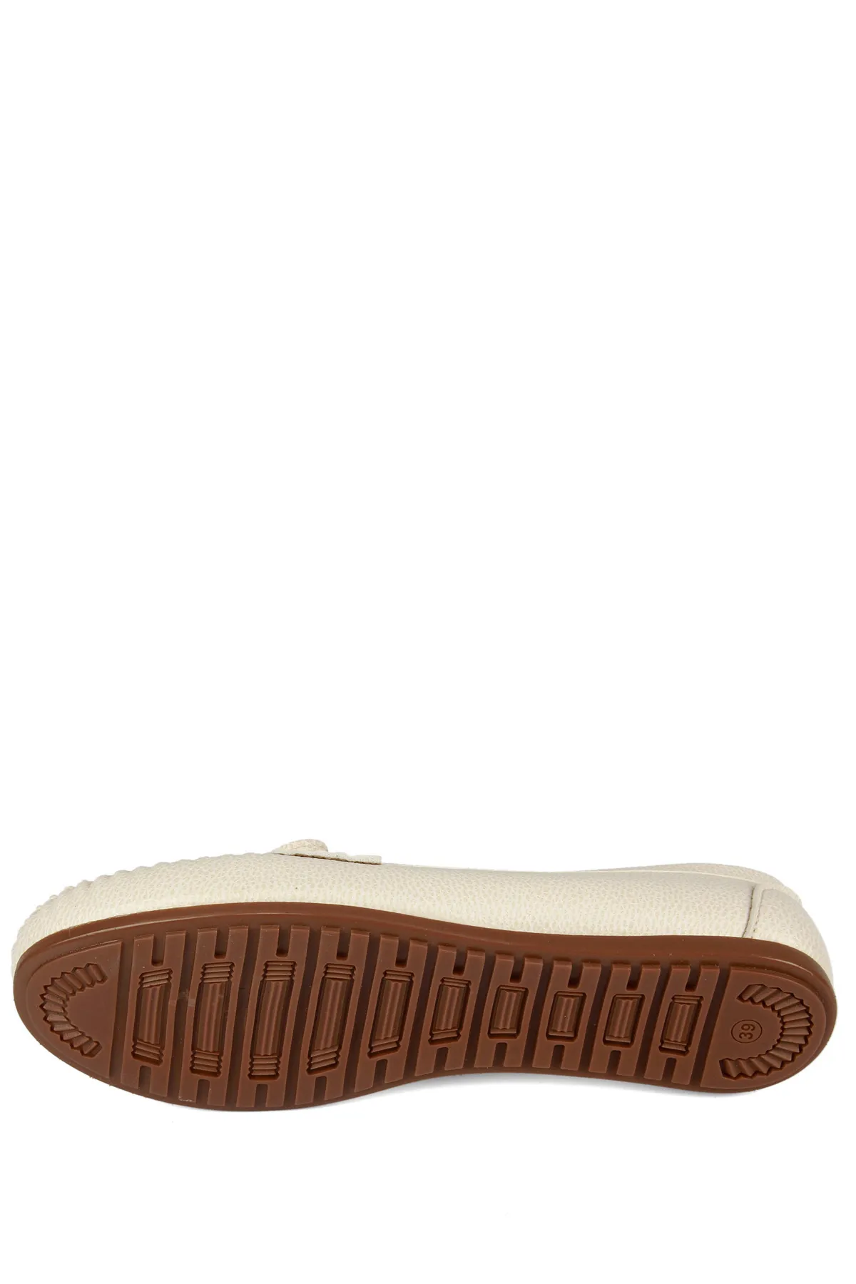 GÖNDERİ(R)  Beige, runde Zehenpartie, flache Sohle, Schleife für Damen-Ballerinas 30100