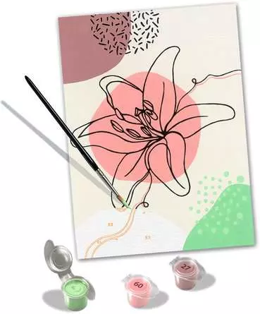 CreArt Florale Linien - Malen nach Zahlen für Erwachsene