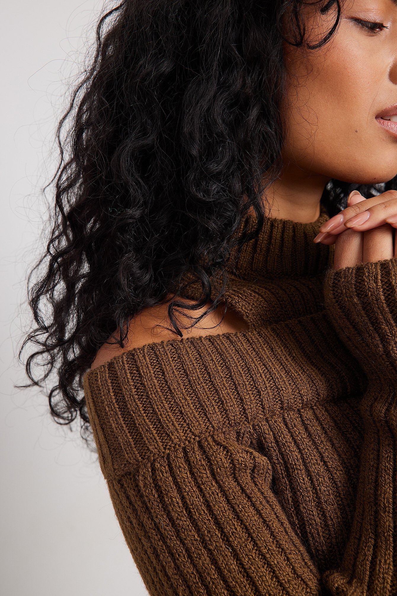 Gerippter Strickpullover Two-In-One