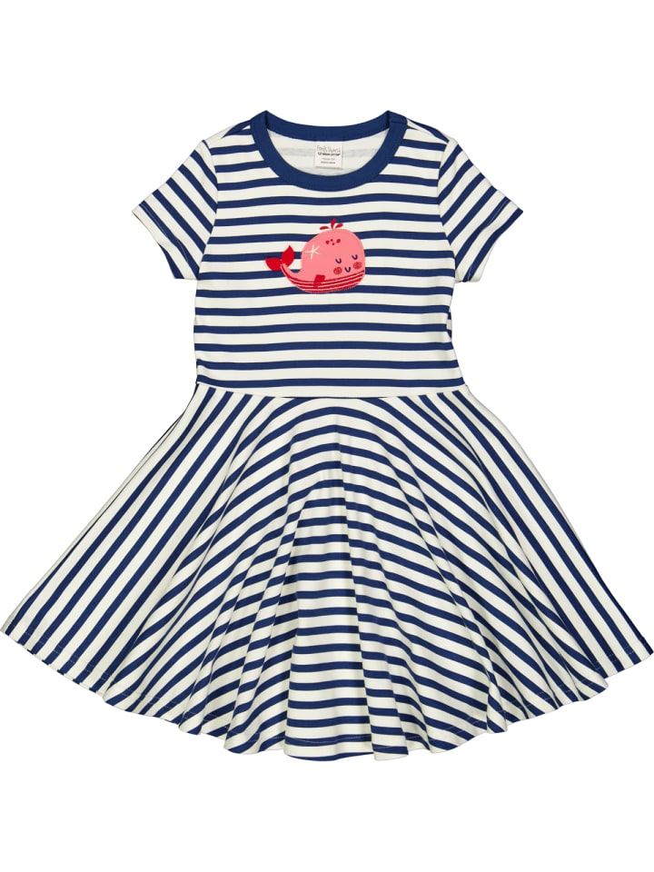 Fred´s World by GREEN COTTON Kurzarmkleid in Almond/ Navy günstig kaufen