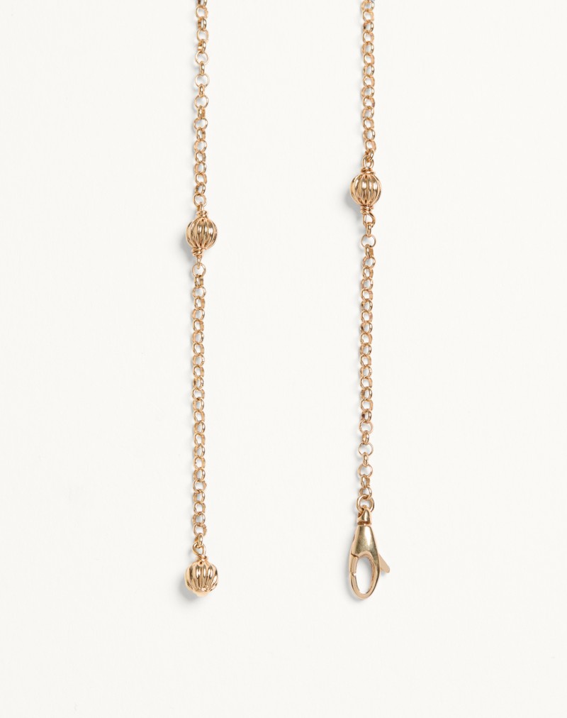 Colar com a assinatura VLogo em metal, pérola e cristais Swarovski®