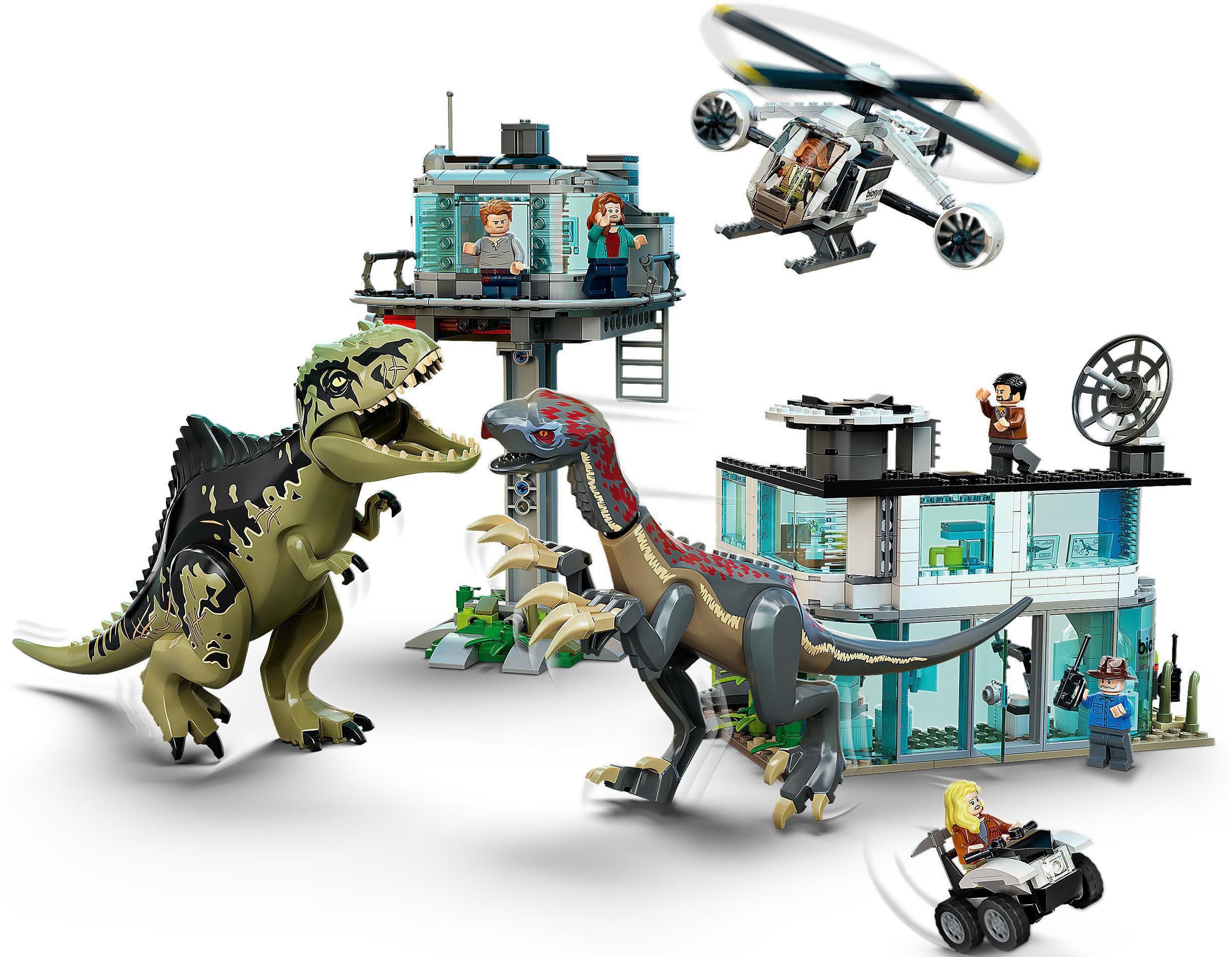 LEGO® Konstruktionsspielsteine Giganotosaurus & Therizinosaurus Angriff (76949), LEGO® Jurassic World, (810 St), Made in Europe