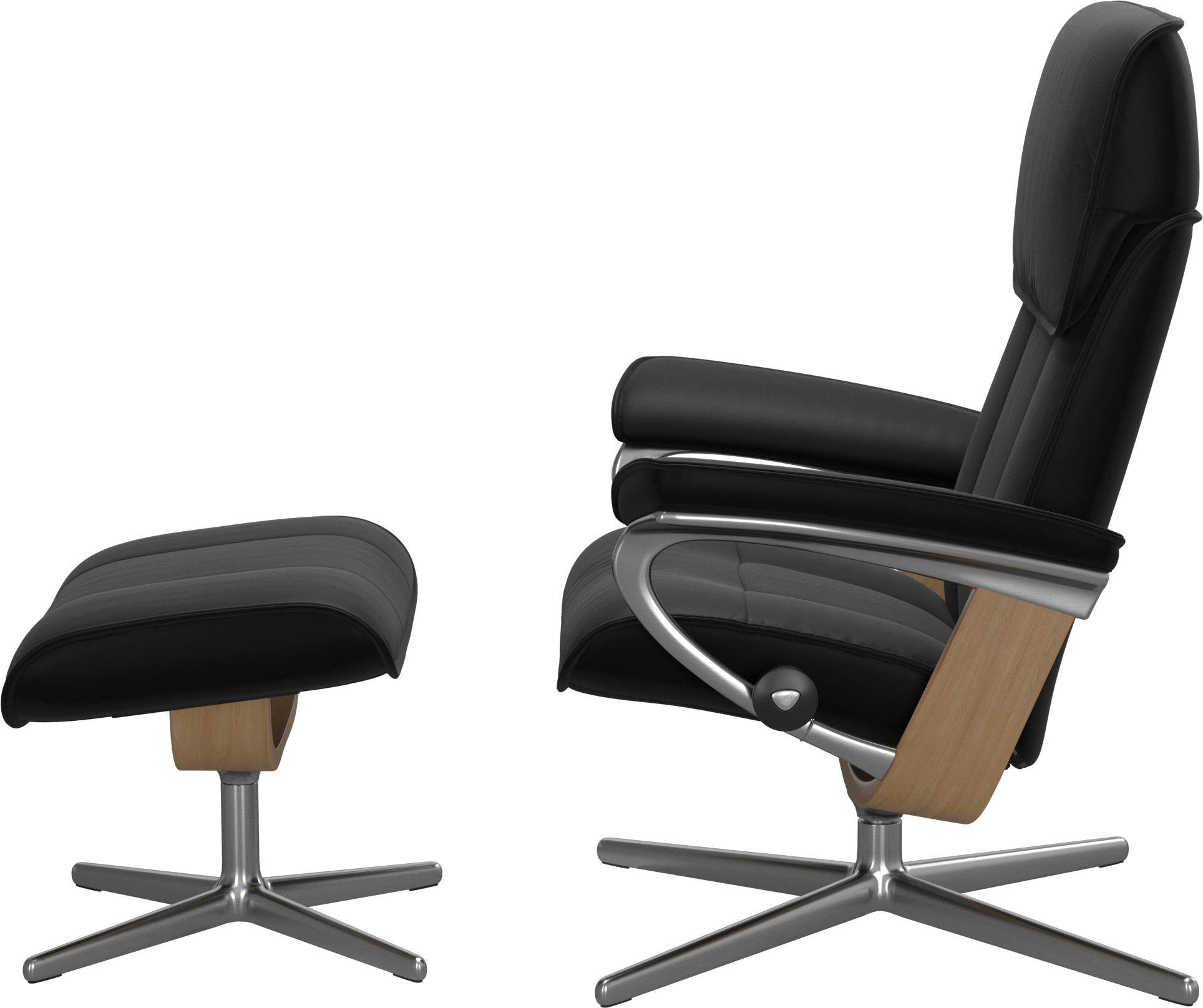 Stressless® Relaxsessel Admiral, mit Cross Base, Größe M & L, Holzakzent Eiche
