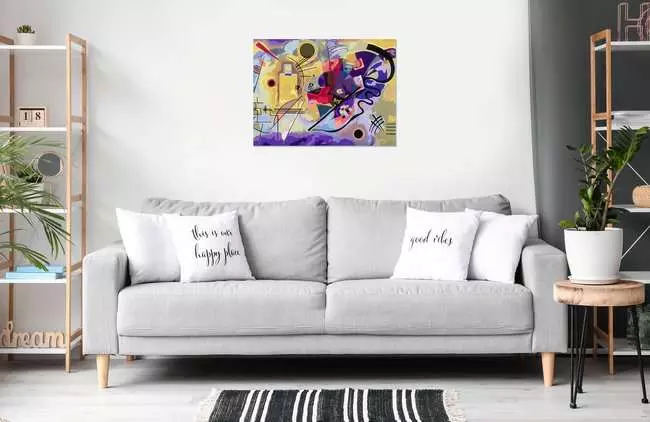 CreArt Leinwand ART Collection: Gelb, Rot, Blau (Kandinsky) - Malen nach Zahlen für Erwachsene