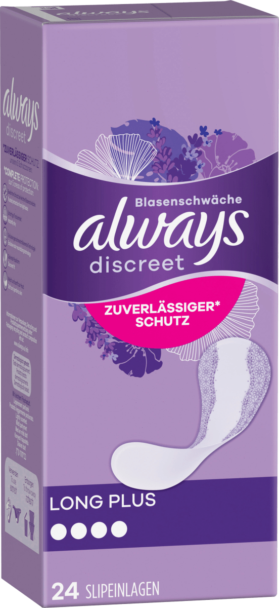 discreet Slipeinlagen Inkontinenz Long Plus, 24 St