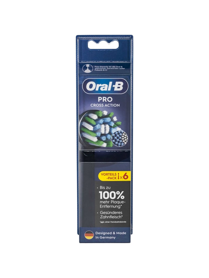 Oral-B Aufsteckbürsten Pro CrossAction in Schwarz günstig kaufen 4er Set