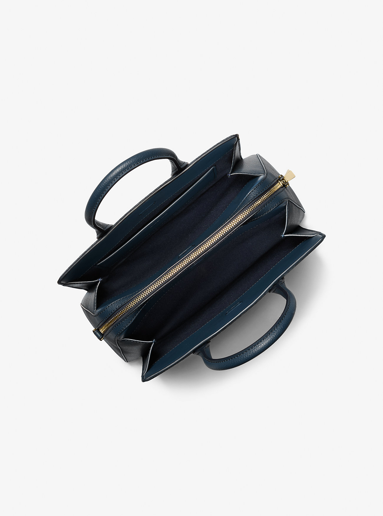 Laila Medium Signature Logo Satchel - ADMRL/PLBLÅ
