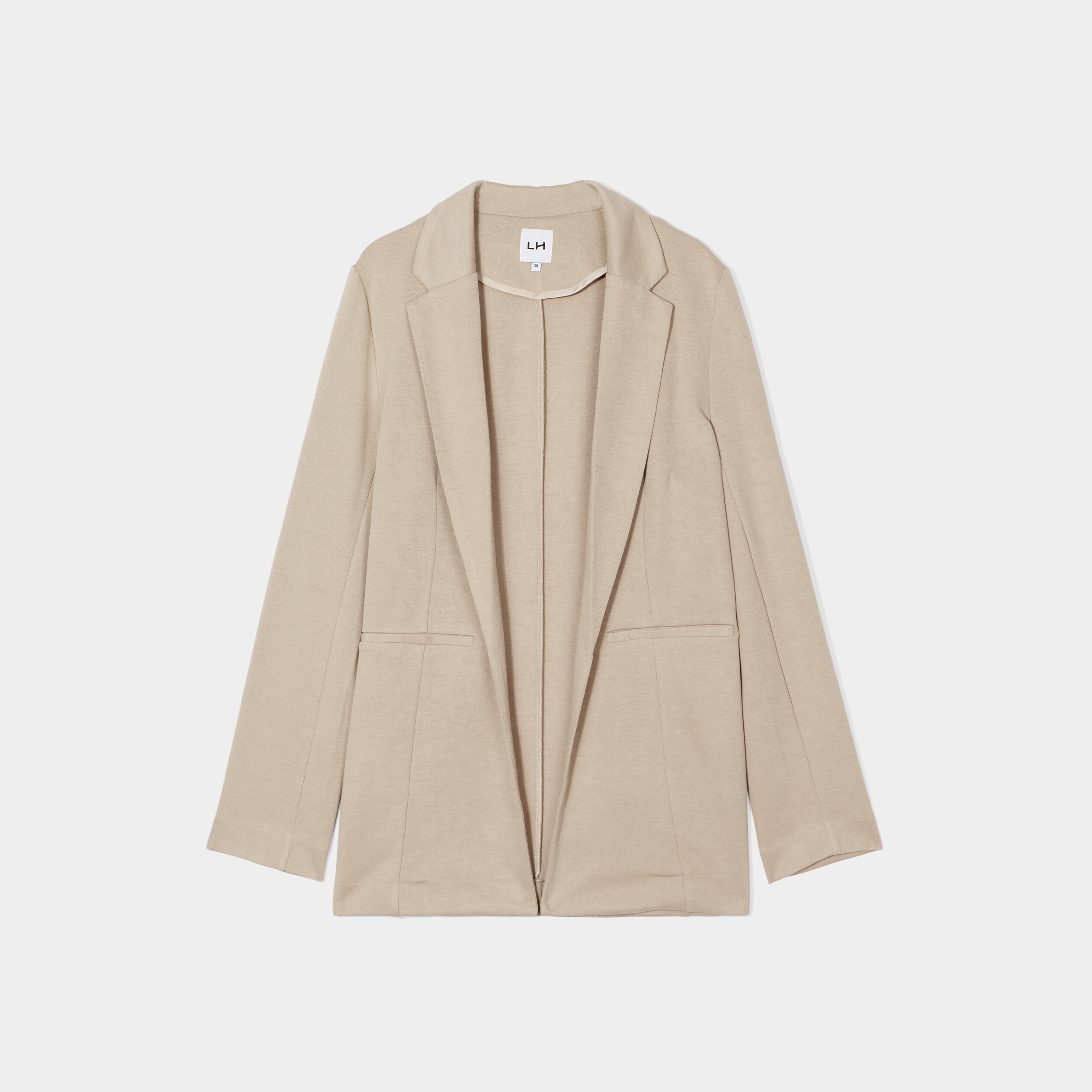 Veste blazer droite taupe femme | La Halle