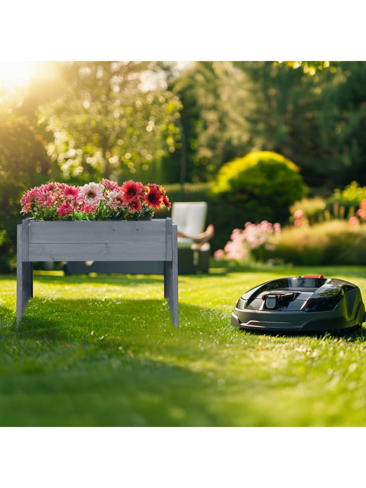 relaxdays Mähroboter Garage in Grau - (B)79 x (H)52,5 x (T)74 cm günstig kaufen onesize