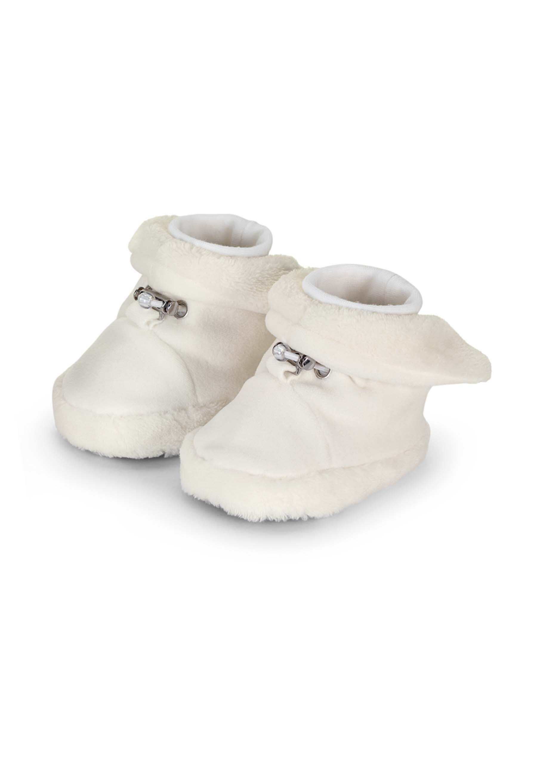 Sterntaler® Baby-Schuh Outdoorschuh (1-tlg) Bequeme Krabbelschuhe - Baby Schuhe Mädchen, Baby-Schuh - Flexible Schuhe, Baby-Schuh - Baby Ballerinas Schuhe uniBaby-Schuh aus Microfleece und Elastikware mitrutschfester Sohle und Kordelstopper, gefütter