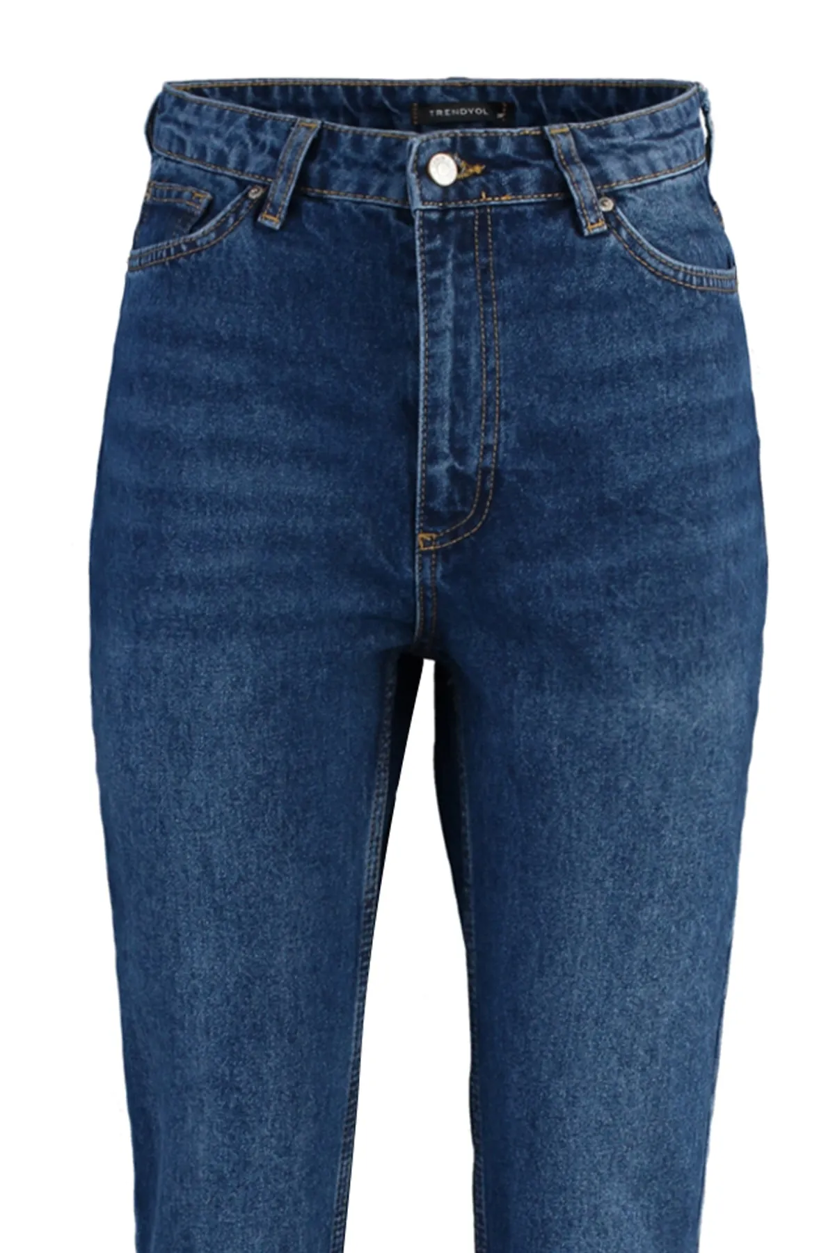 Trendyol Collection  Blaue, nachhaltigere Bootcut-Jeans mit hoher Taille TWOAW23JE00351