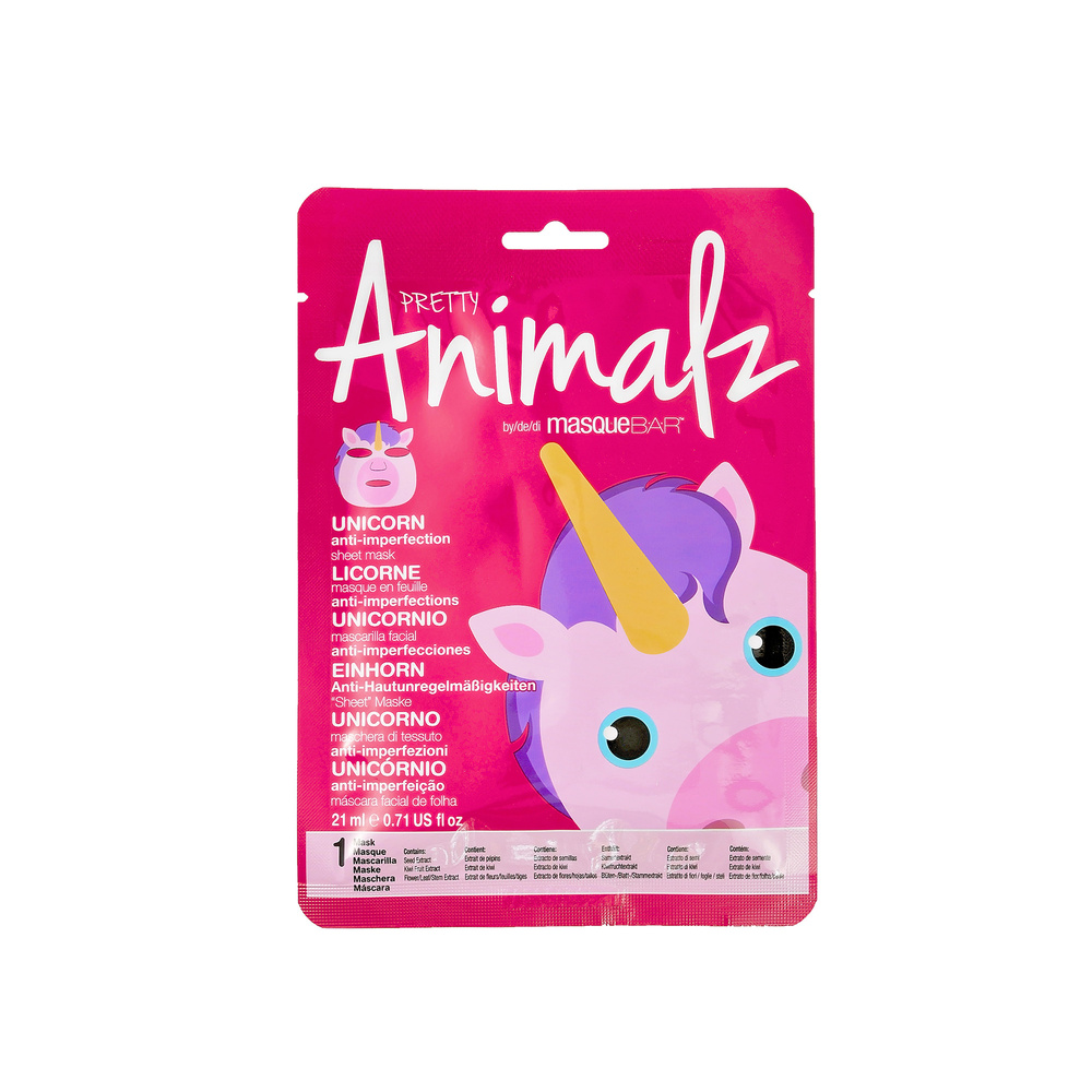ANIMALZ Animalz - Masque Licorne Masque tissu visage