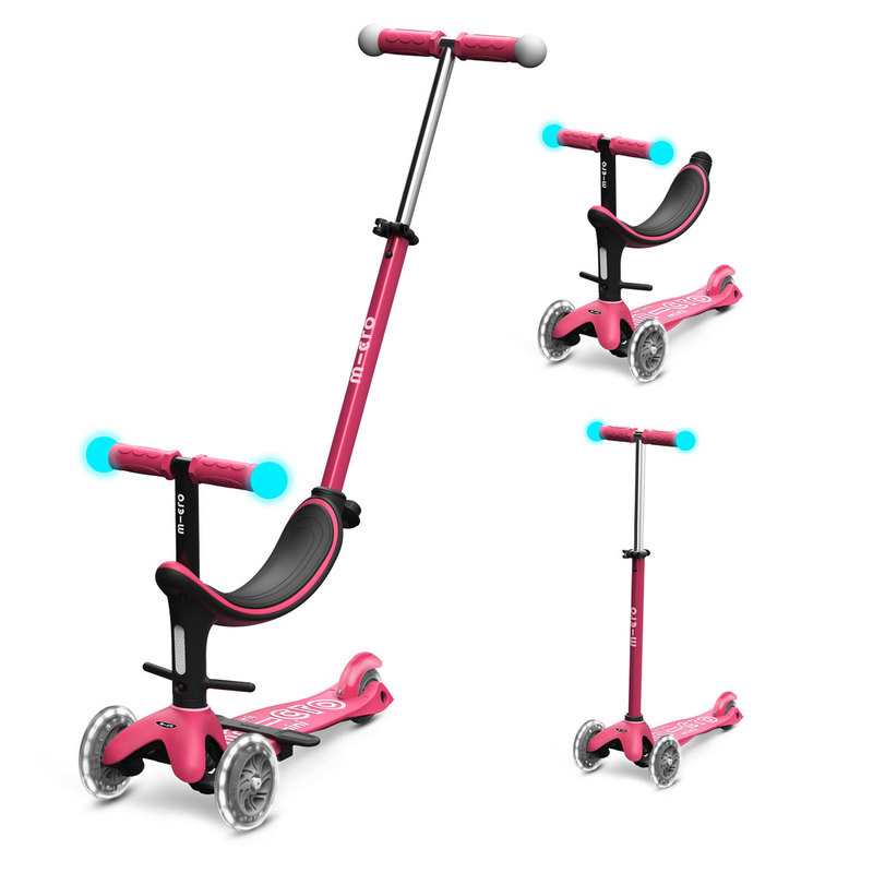 Trottinette évolutive - Mini 3 en 1 révolution deluxe magic rose Micro