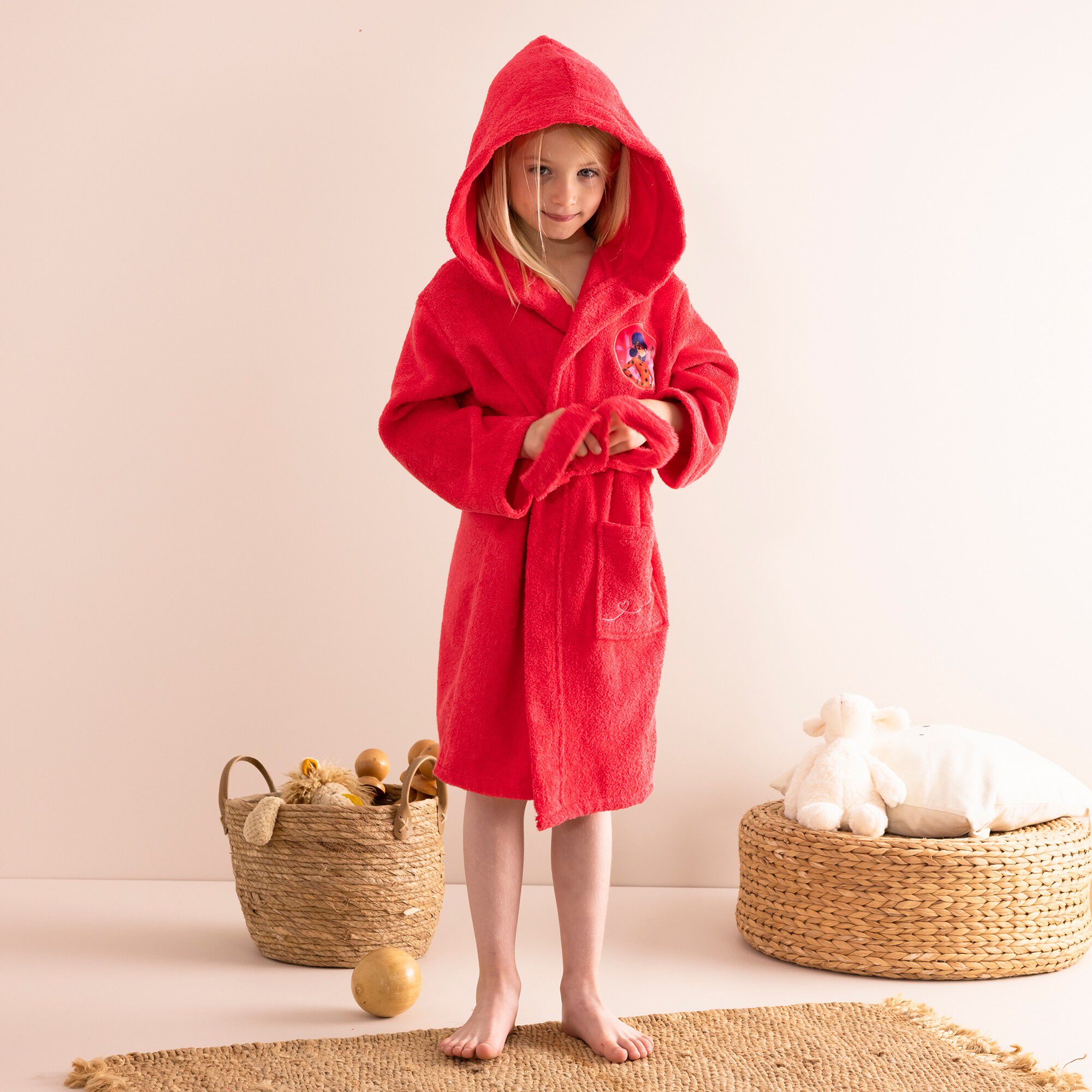 Peignoir de bain enfant Miraculous, éponge coton