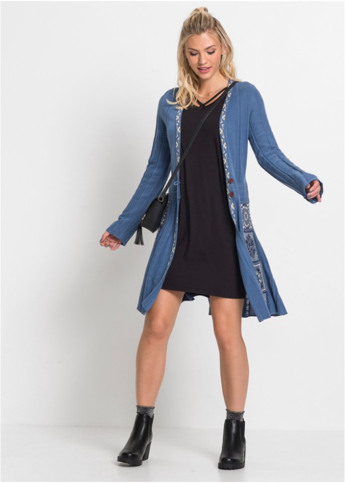 Longstrickjacke