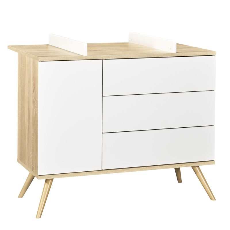 Commode 1 porte et 3 tiroirs Seventies