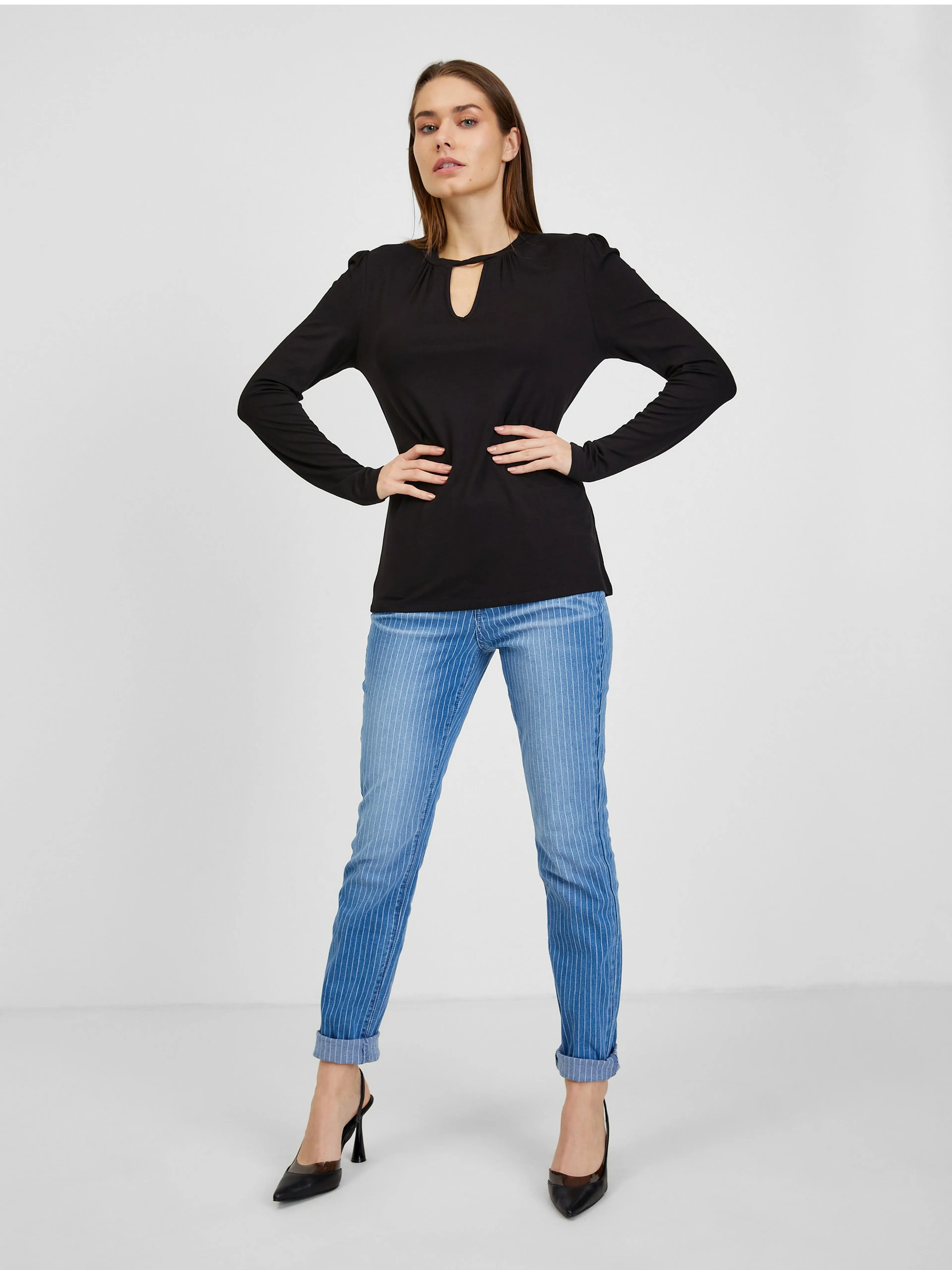 Schwarzes Damen T-Shirt ORSAY