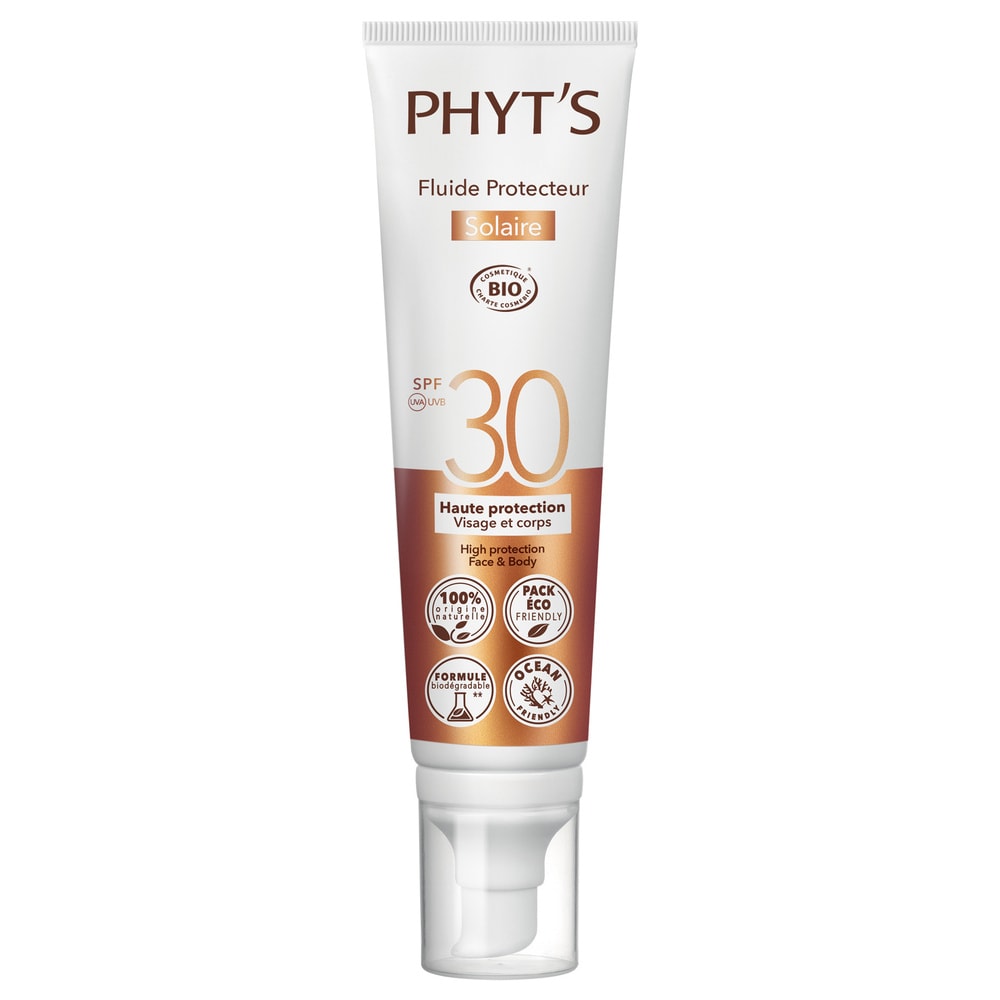 phyt's Fluide protecteur Solaire SPF30 Haute protection solaire visage et corps