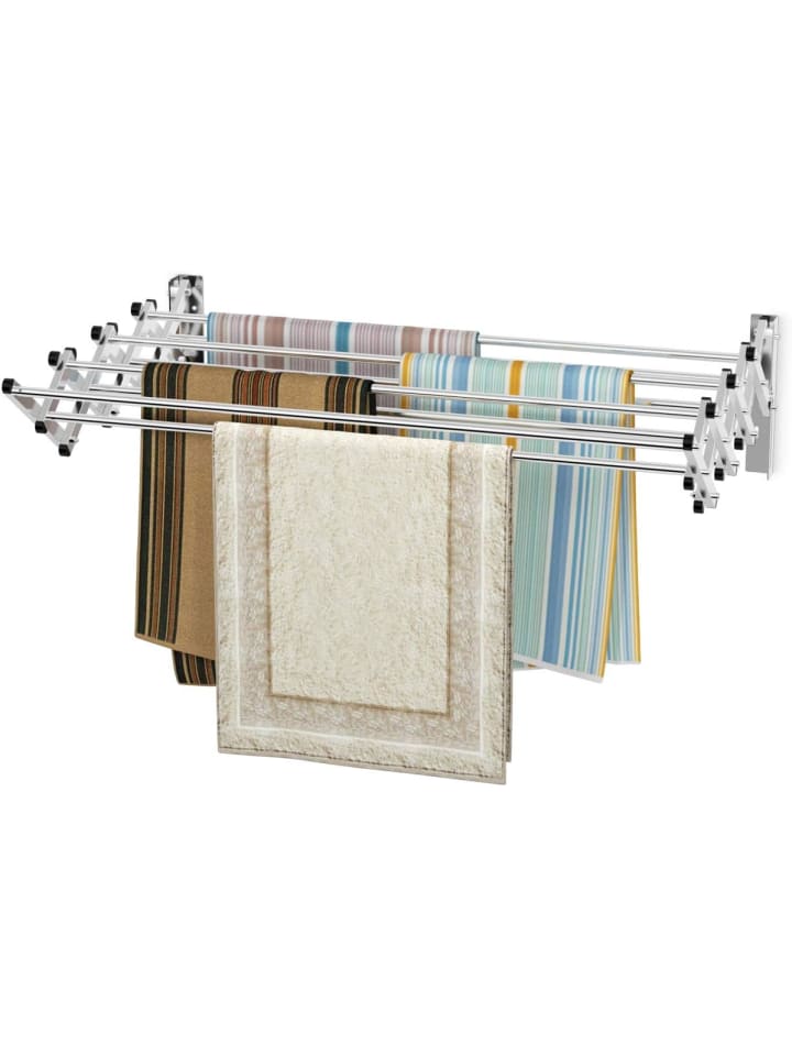 COSTWAY Wäscheständer Wandmontage 86cm in Silber günstig kaufen onesize