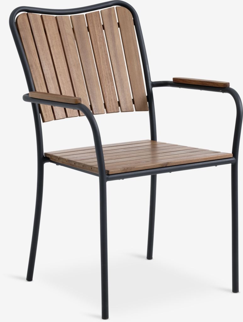 BASTRUP BASTRUP chaise empilable naturel/noir