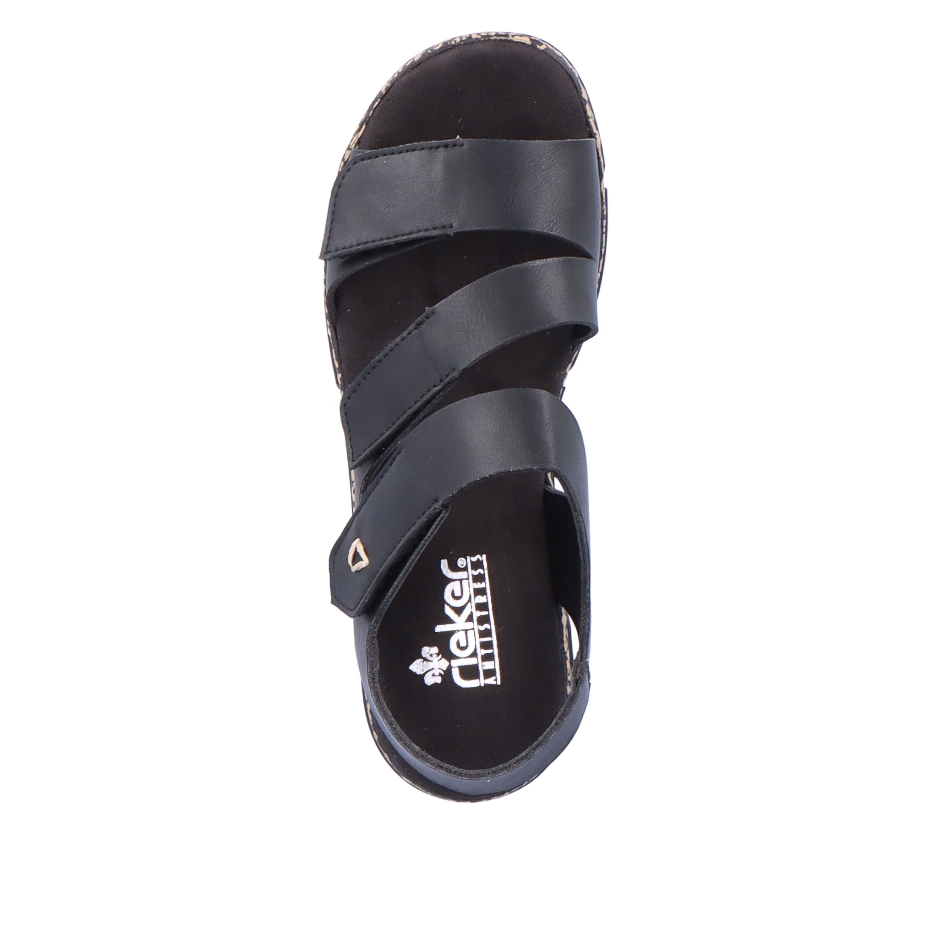 Rieker Damen Riemchensandalen asphaltschwarz