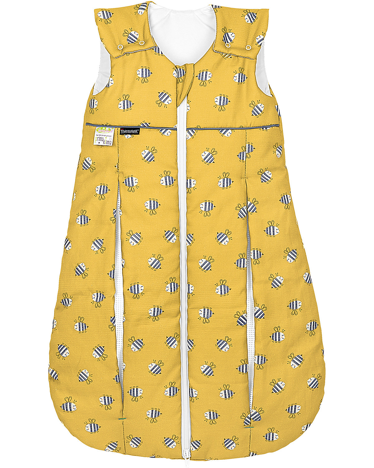 Thinsulate-Schlafsack primaklima, Bienchen mustard, 60 - TOG 3,5