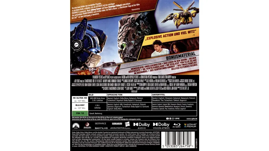 Transformers: Aufstieg der Bestien  (+ Blu-ray 2D)