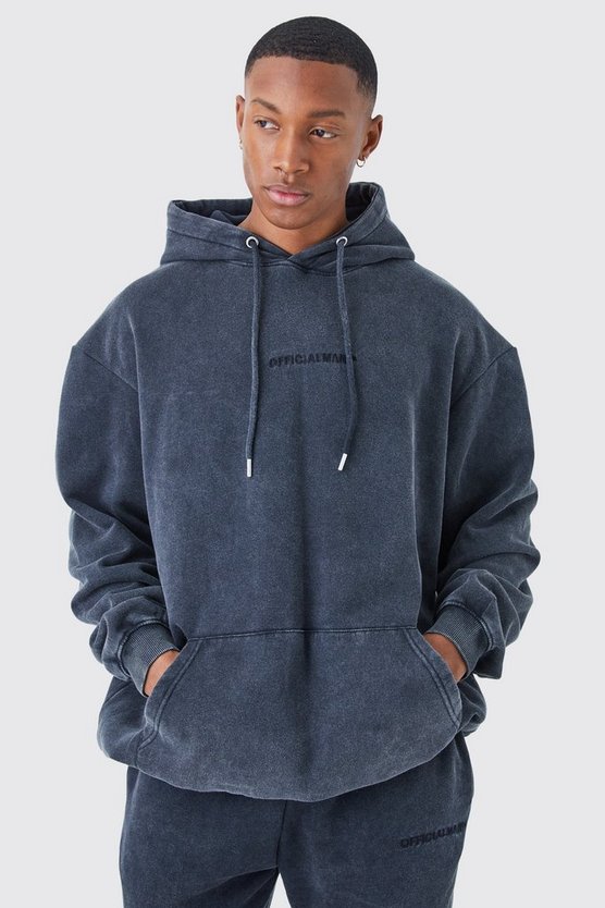 Oversize Official Trainingsanzug mit Acid-Waschung und Kapuze