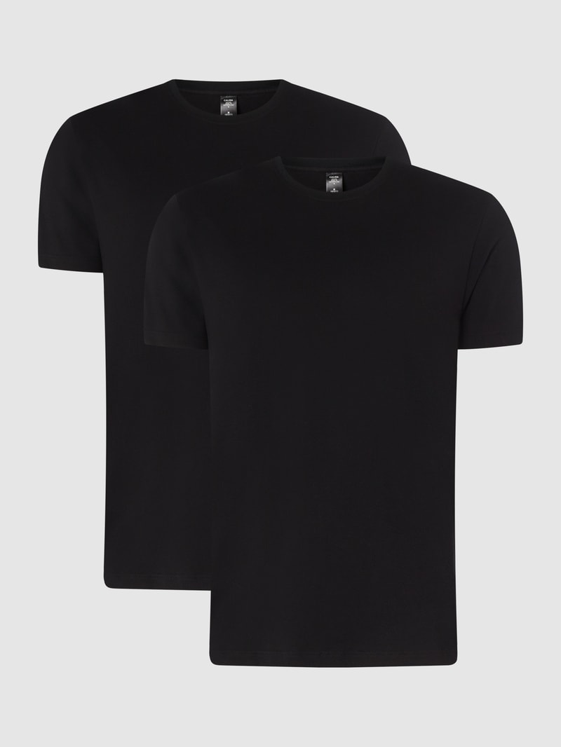 T-Shirt aus Baumwolle im 2er-Pack in schwarz