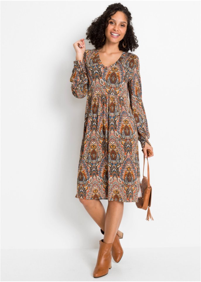 Jerseykleid mit Paisley