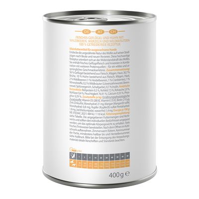 Wolf of Wilderness Adult 6 x 400 g - Mit viel frischem Geflügel