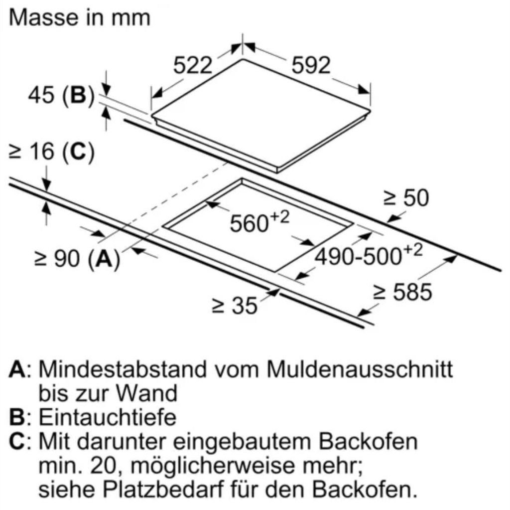 BOSCH Elektro-Kochfeld PKF631FP3E
