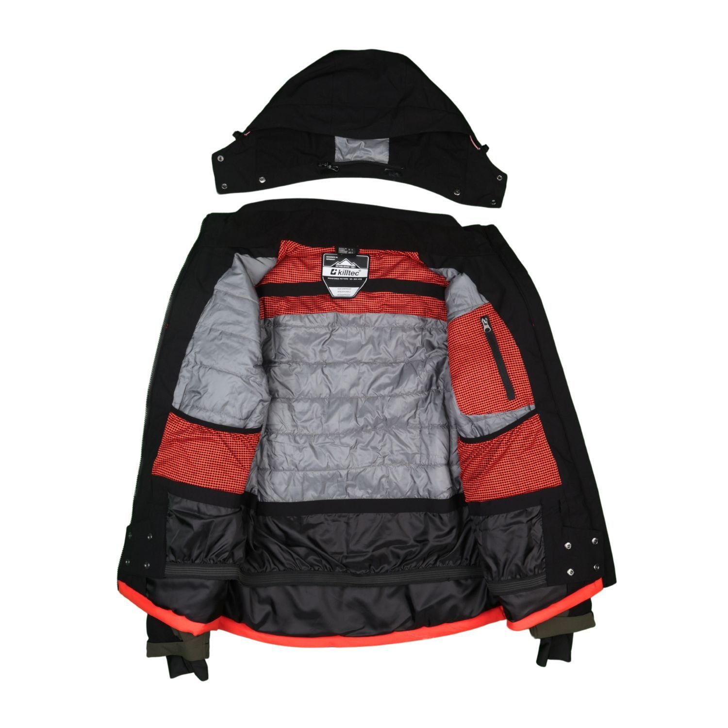 Killtec Skianzug Herren Skijacke + Skihose (orange/schwarz/grün, Gr. L)