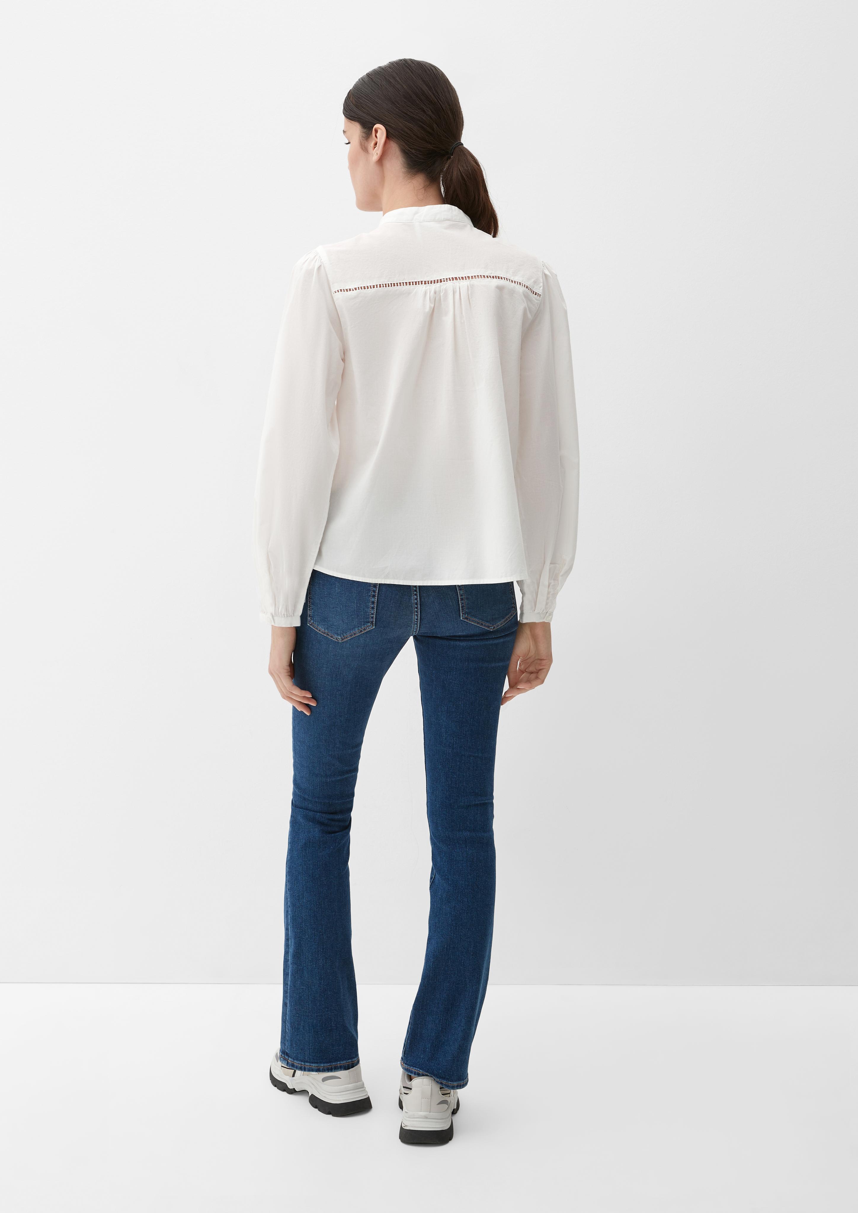 Bluse mit Lochstickerei  2128355-0210