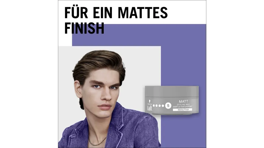 TAFT Matt Styling Wax 75ml Halt 5 Glanz 2 75 ml