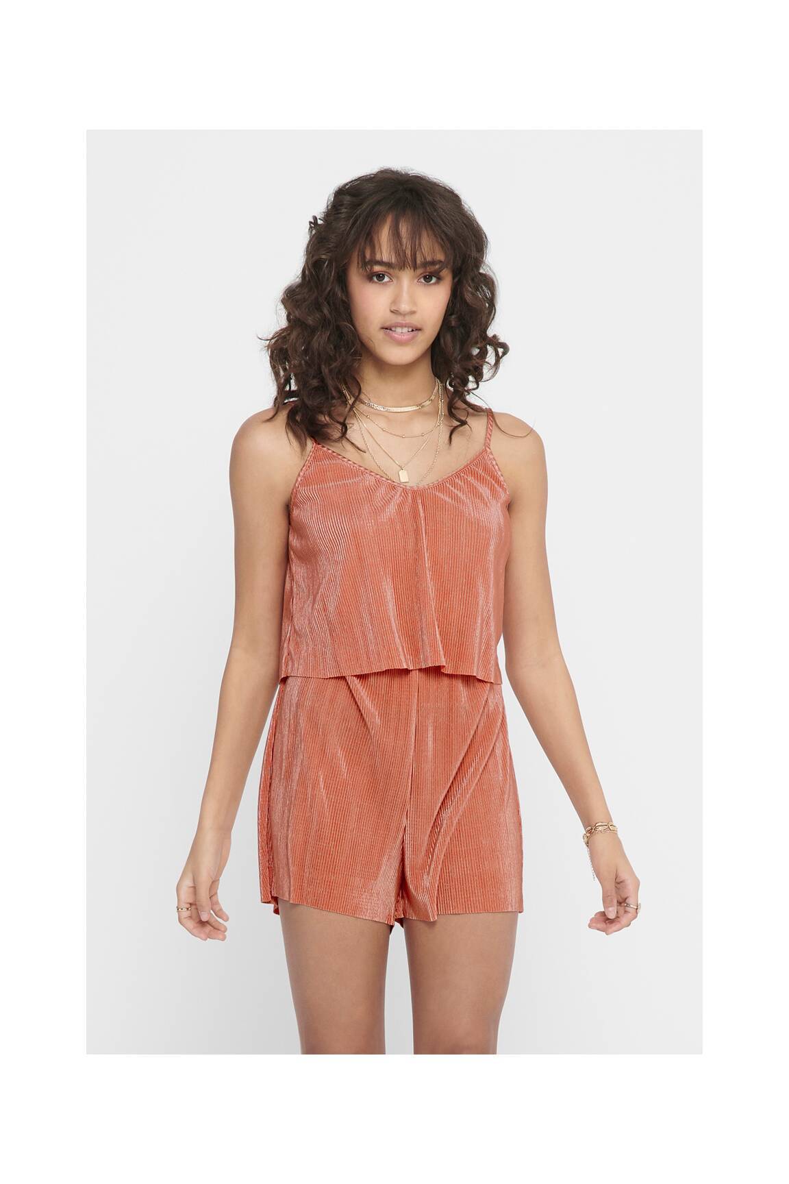 Only Combi Shorts Femme couleur rouge