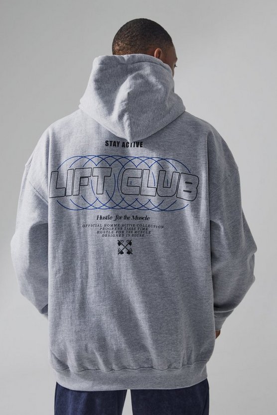 Man Active Lift Club Hustle Hoodie
