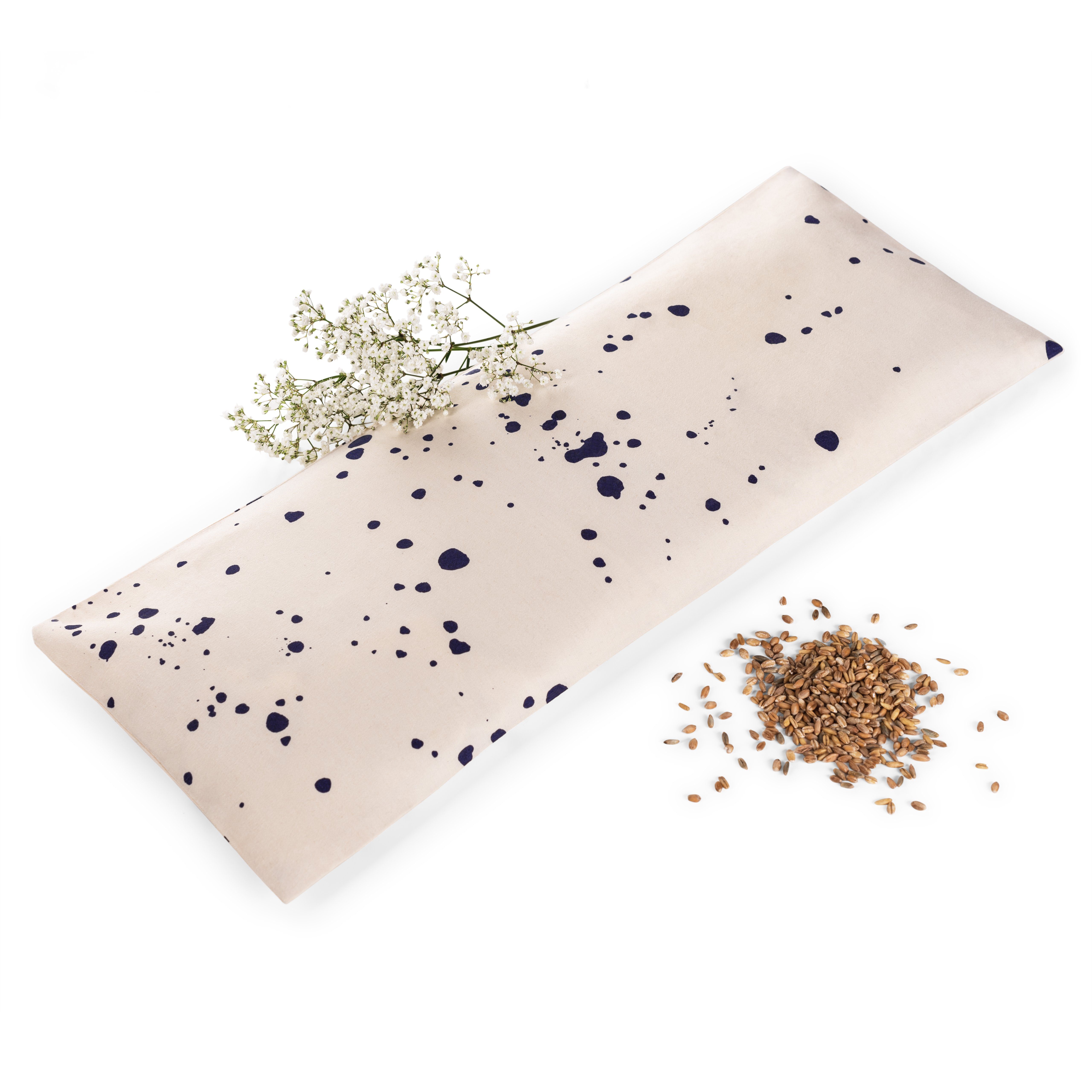 Blumtal Wärmekissen Körnerkissen aus Baumwolle - Wärmekissen aus Weizenkörnern, für Rücken und Nacken, Heizkissen 50 x 20 cm
