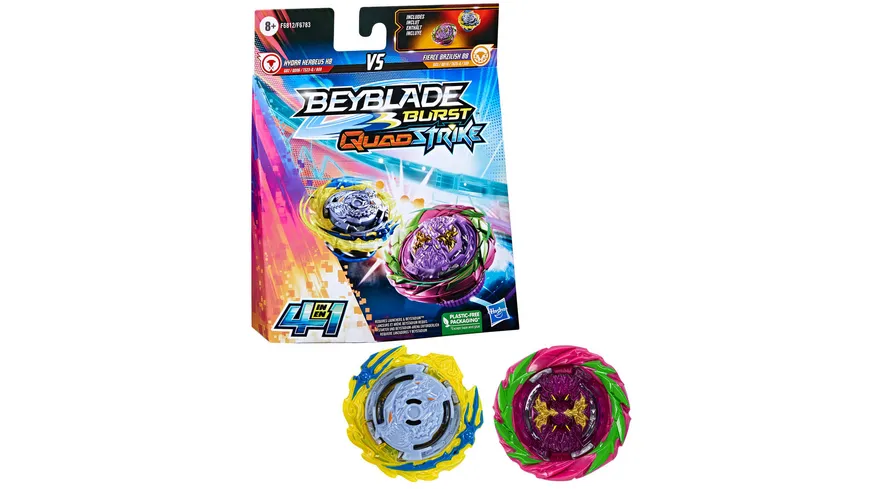 Hasbro - Beyblade Burst QuadStrike Doppelpack, 1 Stück, sortiert