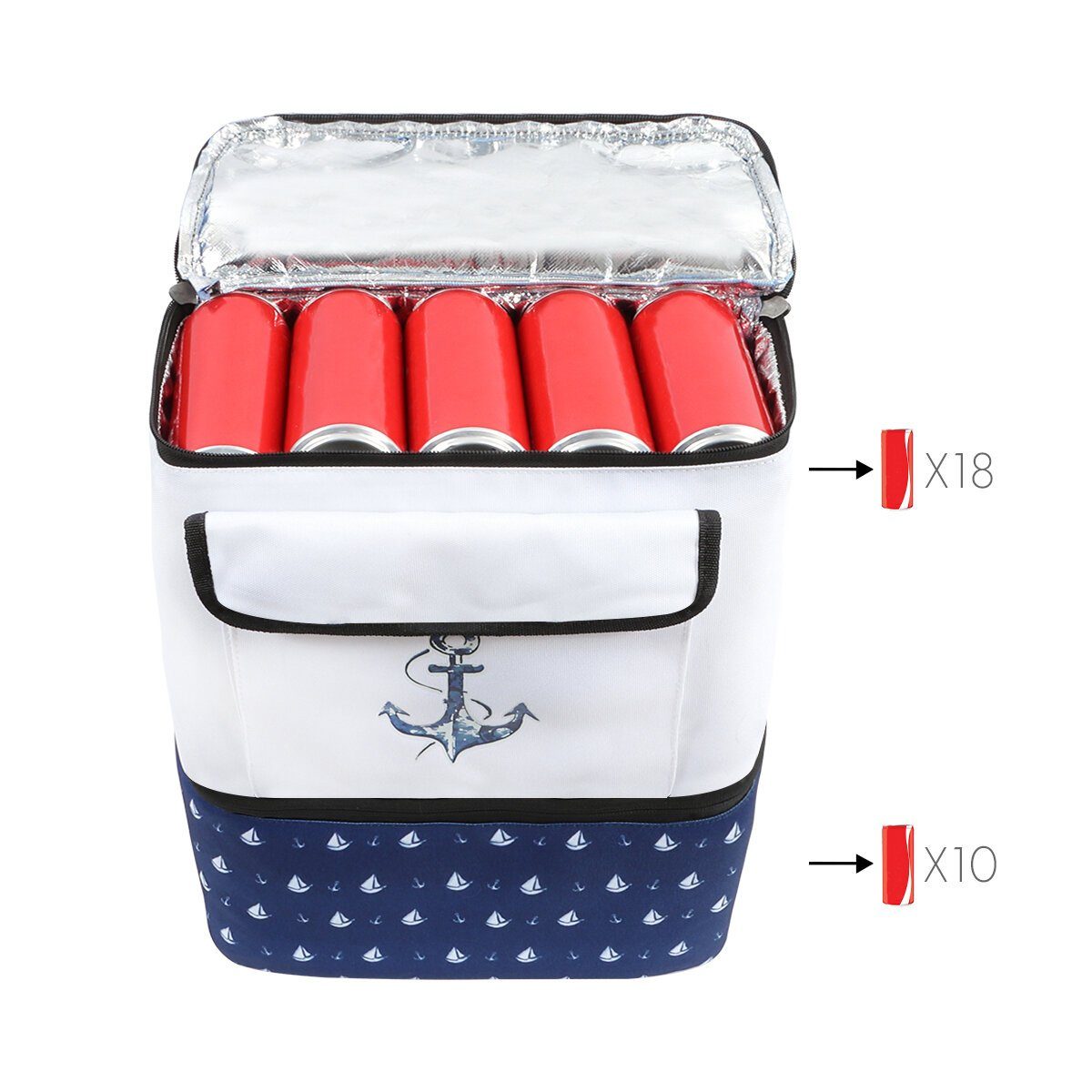 ANEMOSS Kühltasche Anemoss Anchor Kühlrucksack, 17 L