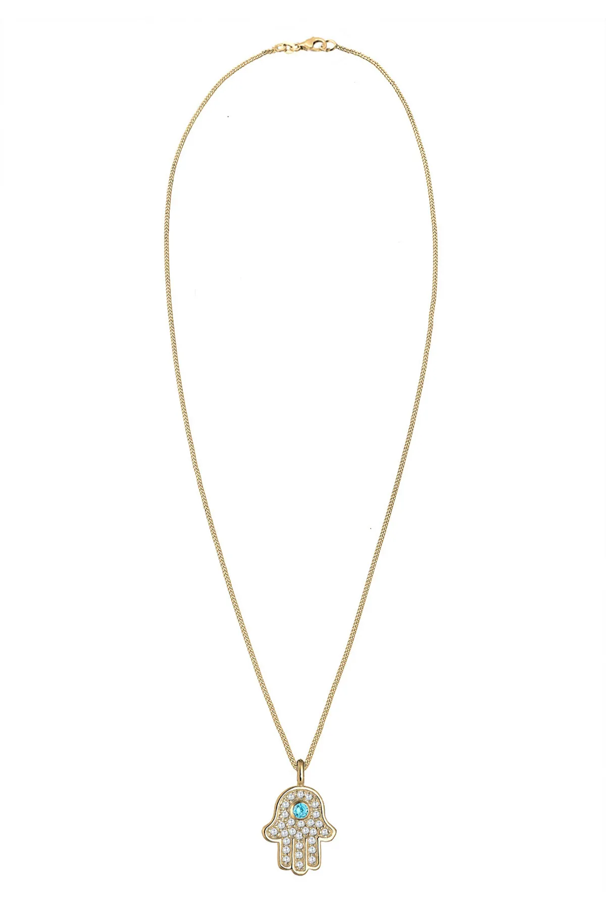 ELLI  Halskette Hamsa Hand Zirkonia 925 Sterling Silber