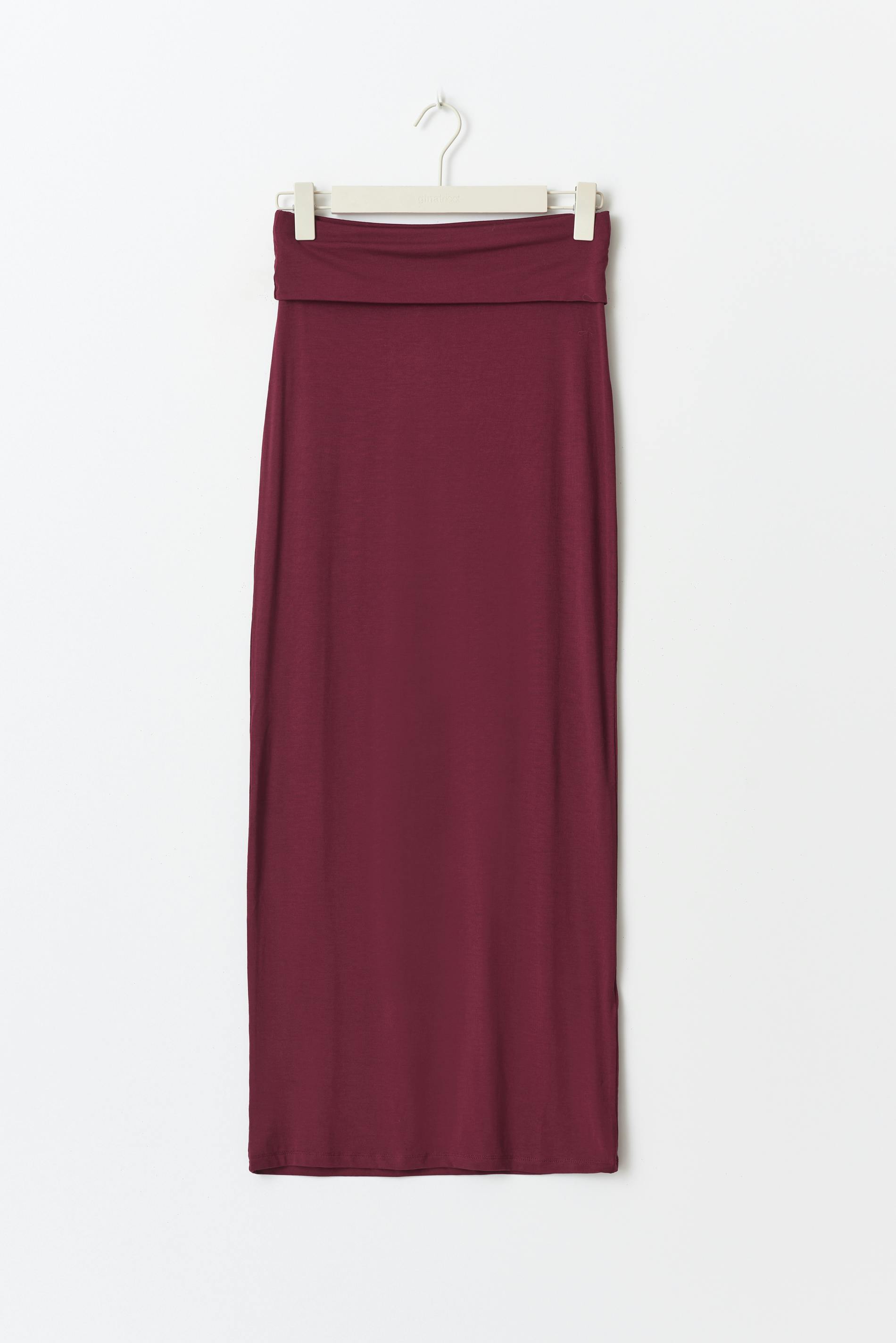 Soft touch folded maxi skirt