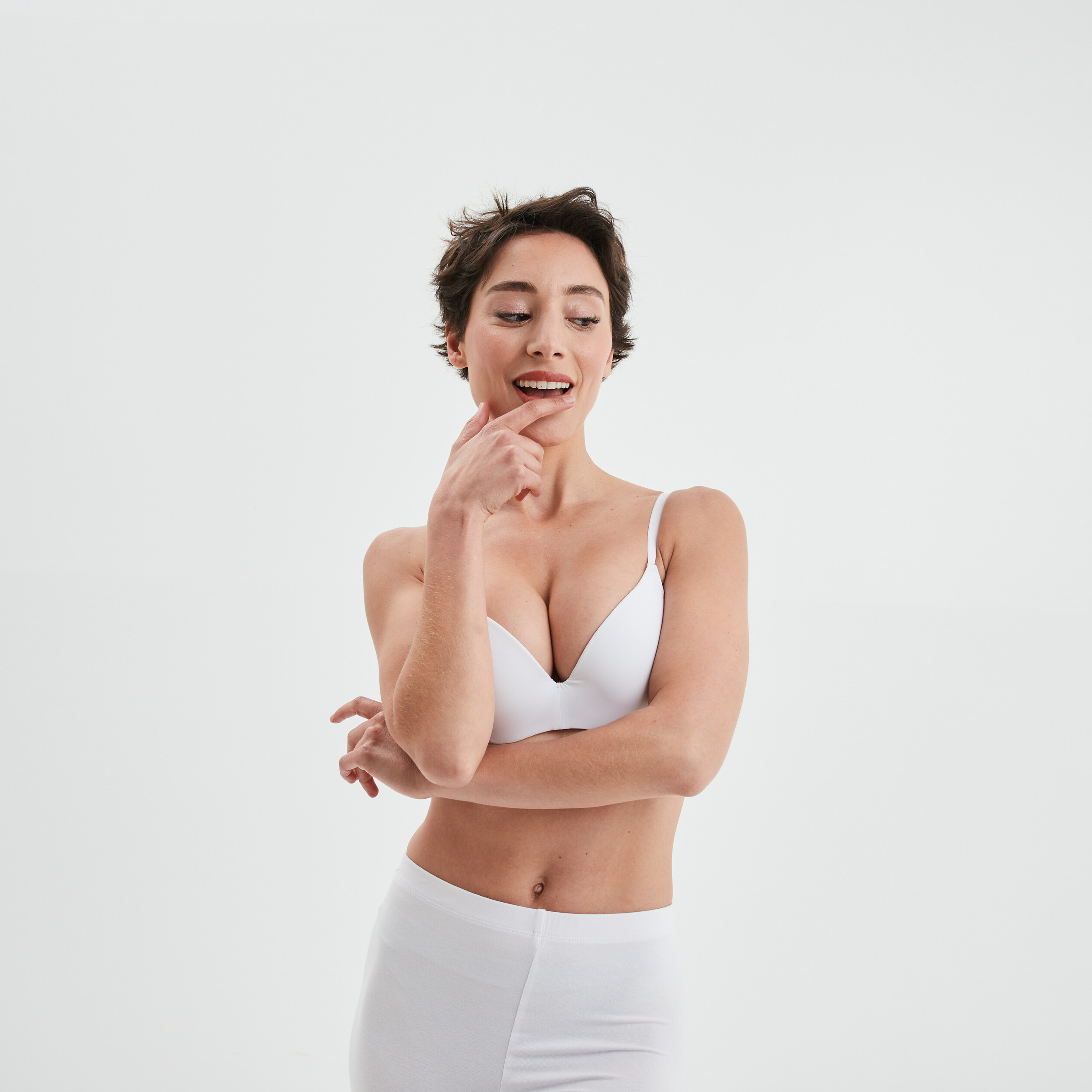 Soutien-gorge push-up microfibre blanc femme | La Halle