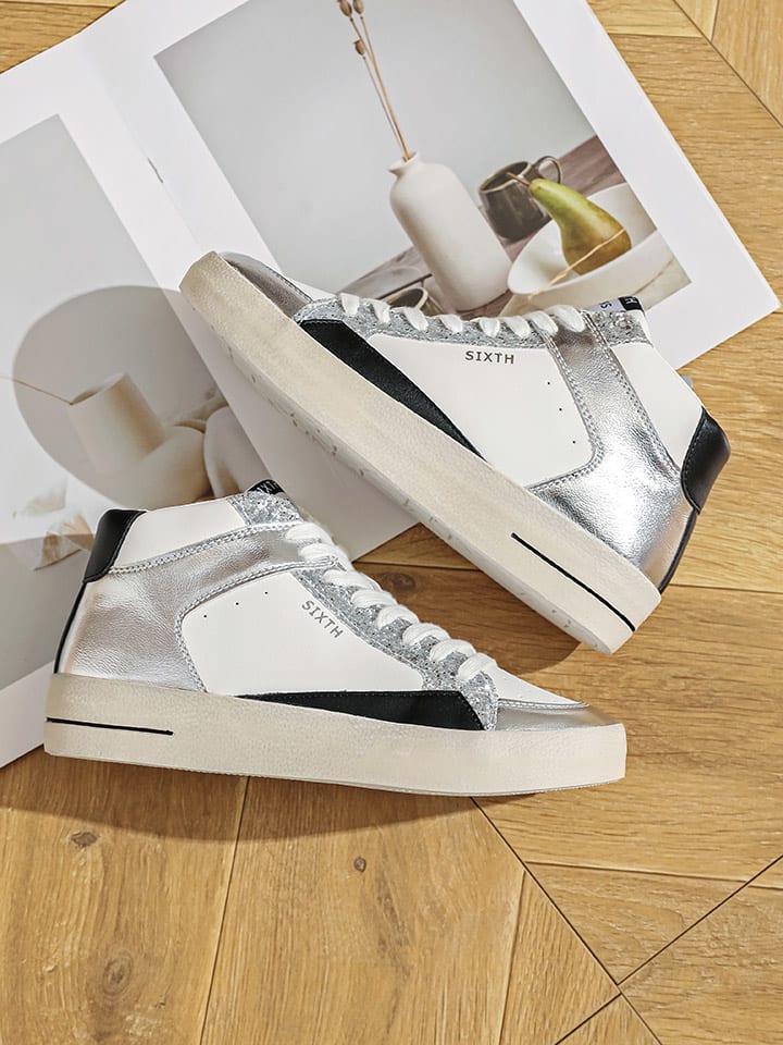 Sixth Sens Sneakers in Weiß/ Silber günstig kaufen