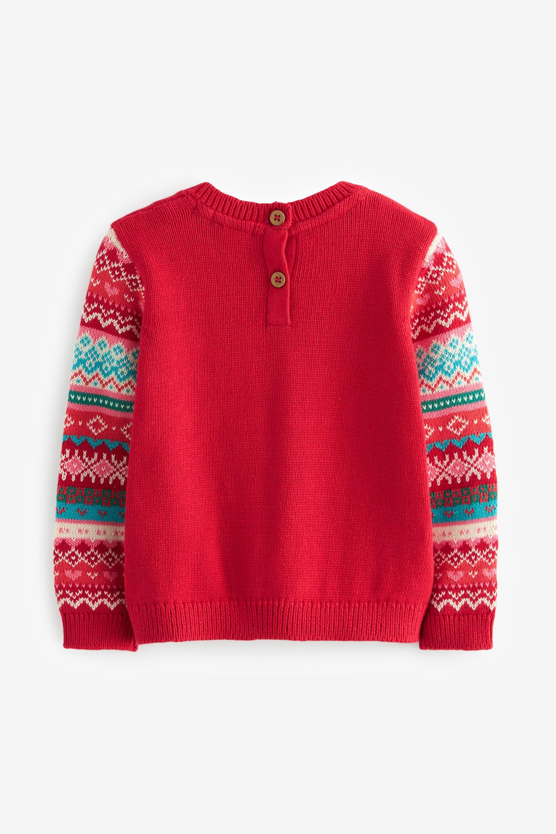 Next Rundhalspullover Norwegerpullover mit Reh (1-tlg)