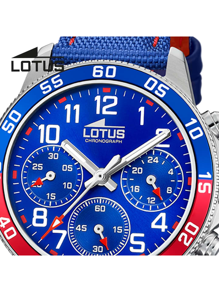 Lotus Chronograph-Armbanduhr Lotus Junior blau, rot mittel (ca. 36mm) günstig kaufen onesize