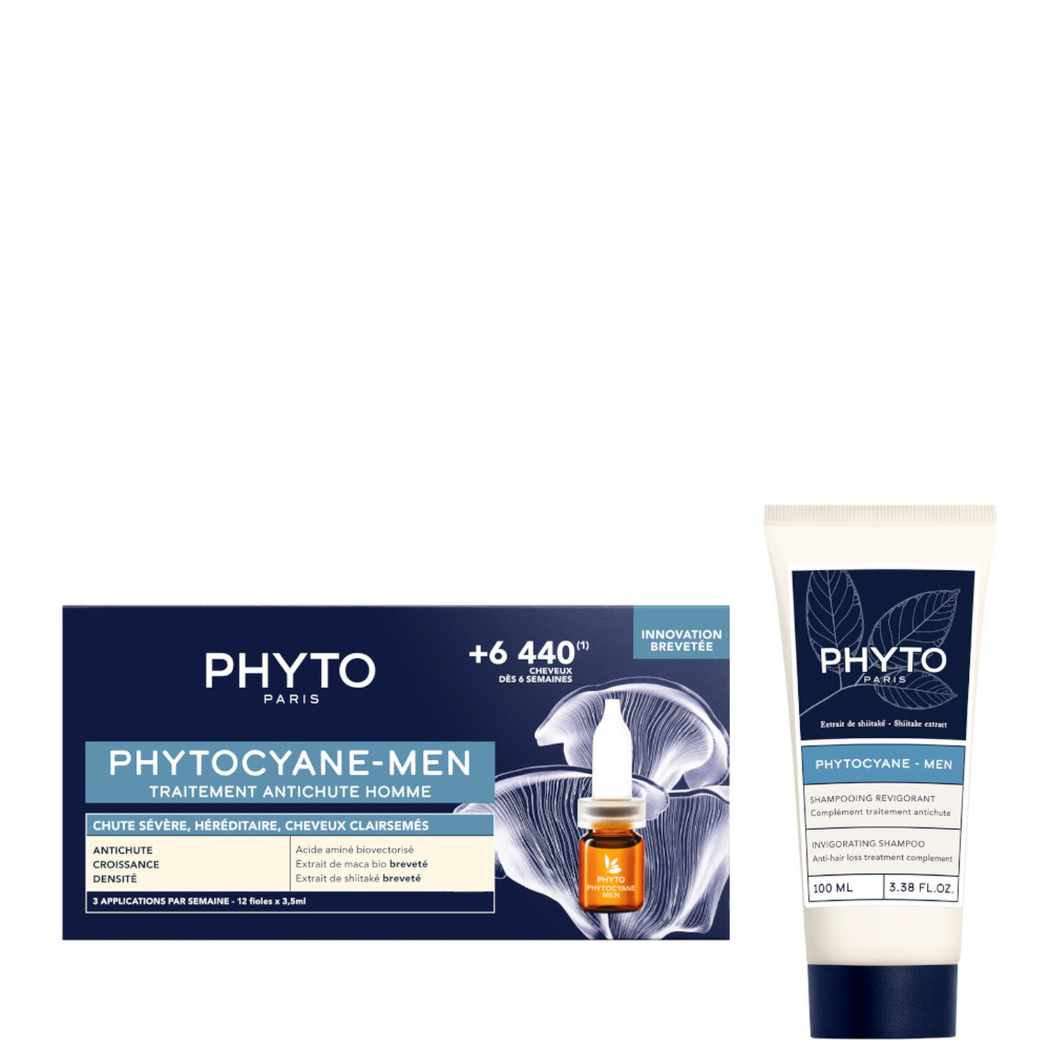 Phyto Phytocyane Men Traitement Antichute homme + Shampooing Revigorant 100 ml