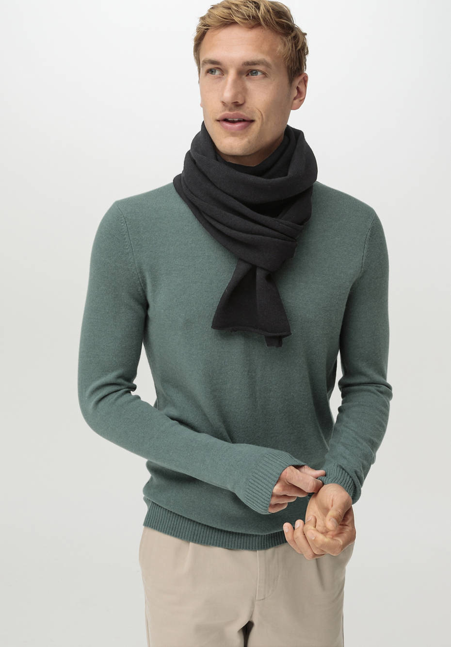 Strickschal aus Bio-Merinowolle mit Kaschmir