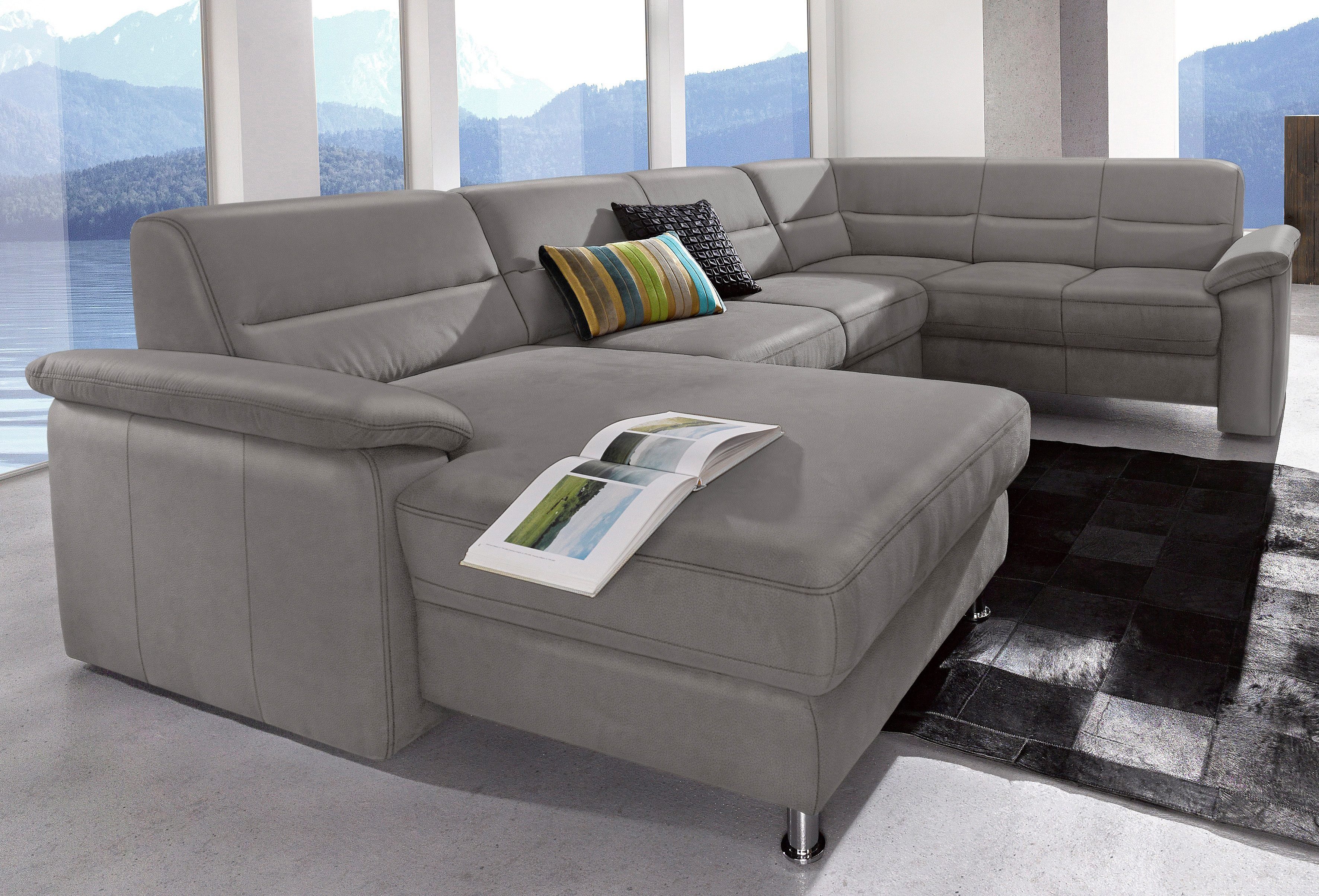 sit&more Wohnlandschaft Ascara, inklusive Boxspring/Federkern-Polsterung, wahlweise mit Bettfunktion