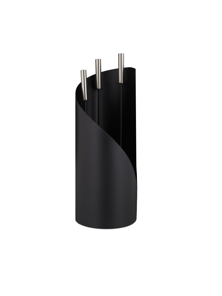 relaxdays 4tlg. Kaminbesteck in Schwarz günstig kaufen onesize